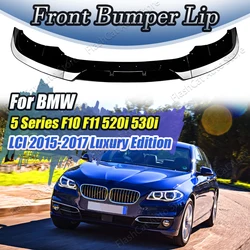 F10 F11 LCI Car Front Bumper Splitter Lip Diffuser Body Kits Spoiler Guard Tuning For BMW 5 Series 520i 530i 2015 2016 2017