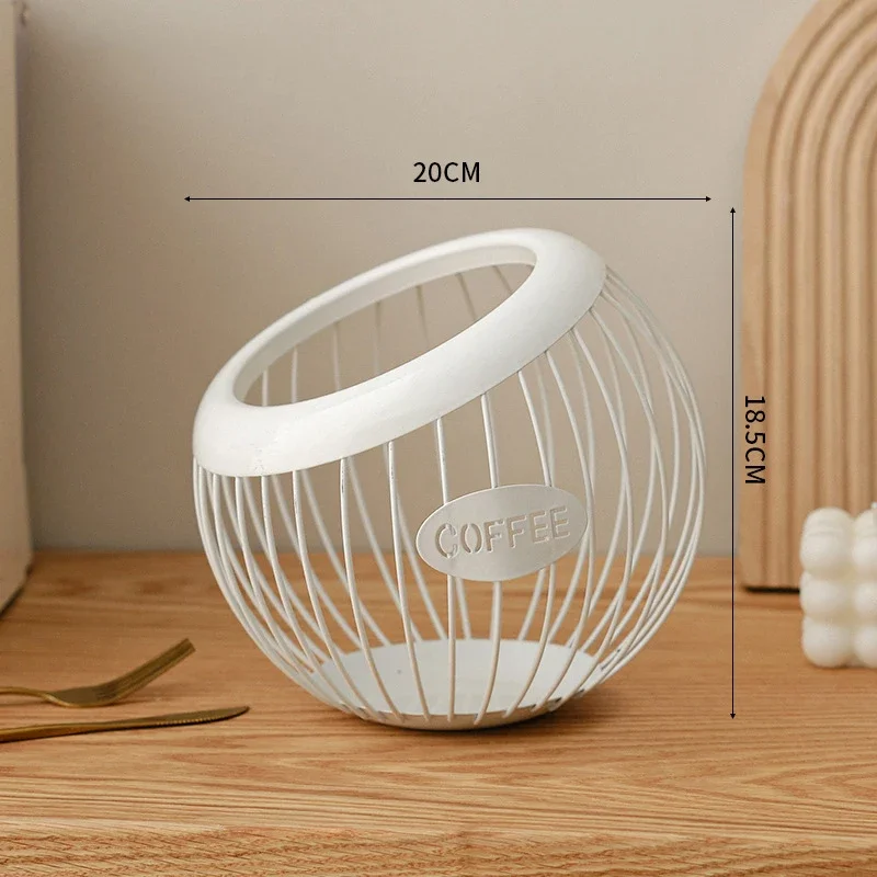 Koffiecapsule-opbergrek Licht luxe opbergrek voor snacks en snoep voor thuis Koffiewinkel Displayrek Ambachtelijke ornamenten Ijzer