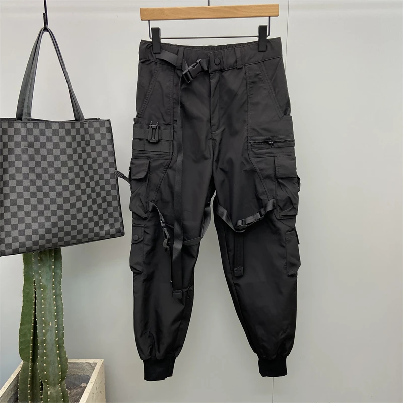 

Новые осенние мужские рабочие брюки Aalyptic: свободный крой, быстросохнущие, повседневные, модные, городские, молодежные, длинные брюки