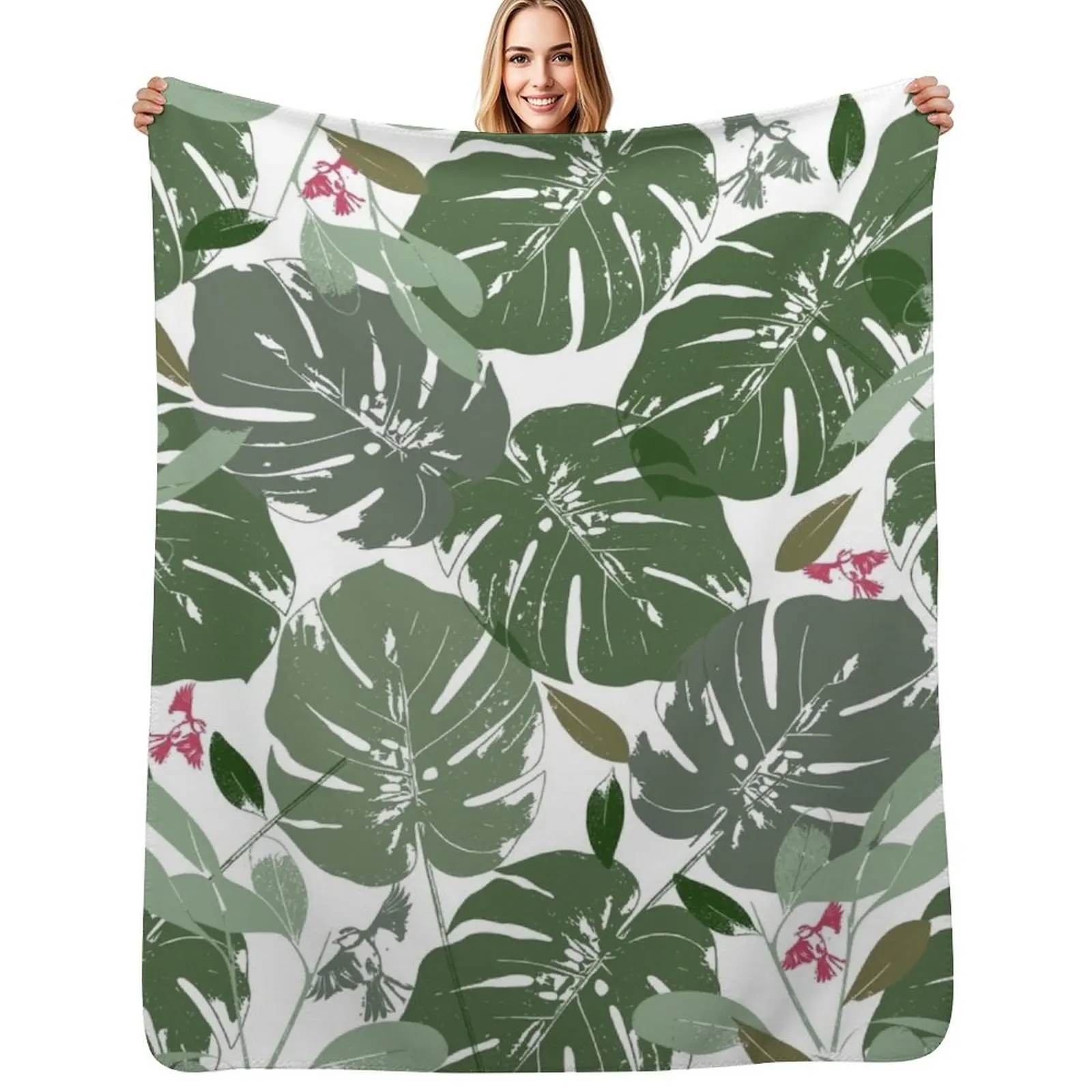 botanic Throw Blanket Decoratives Sofa Quilt manga Hairys for winter Vintage Blankets