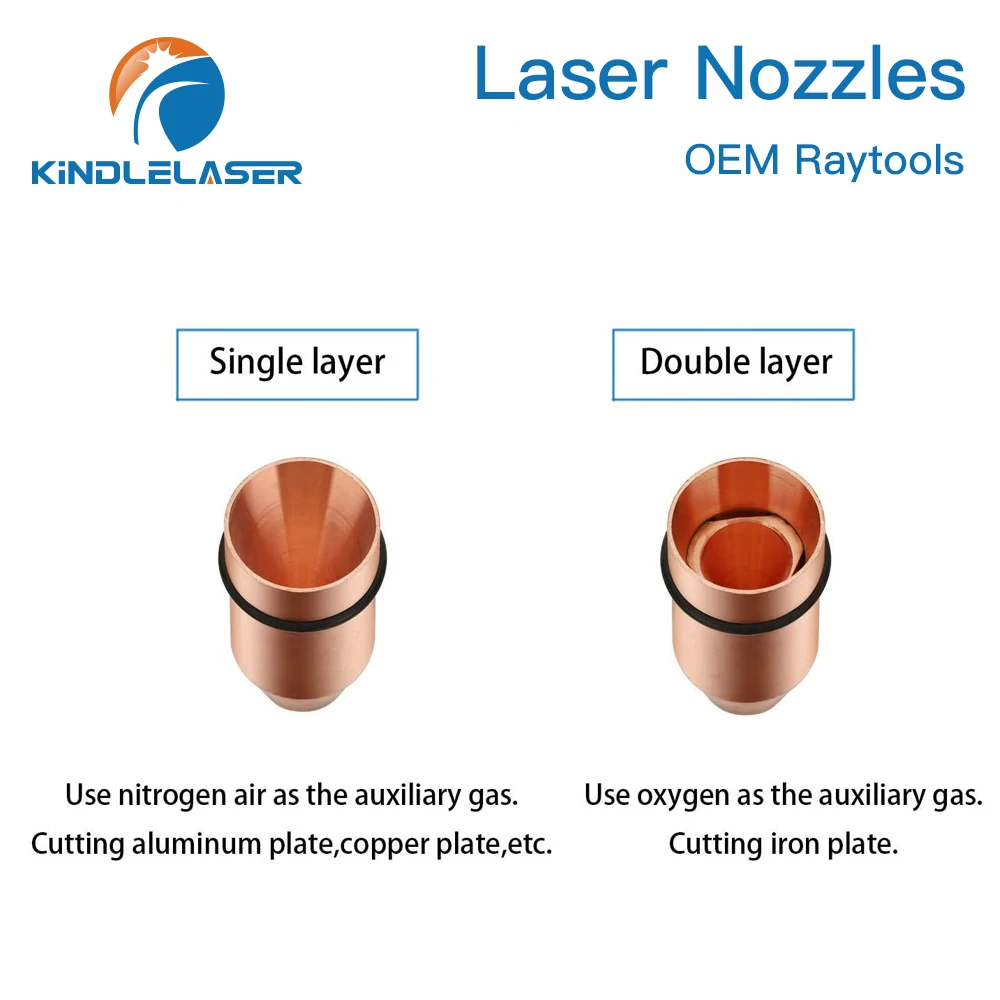 Calibro 0.8-4.0mm degli ugelli del Laser della pallottola di KINDLELASER per il getto della testa della tagliatrice della fibra di Lasermech con la Base del coperchio di Raytools