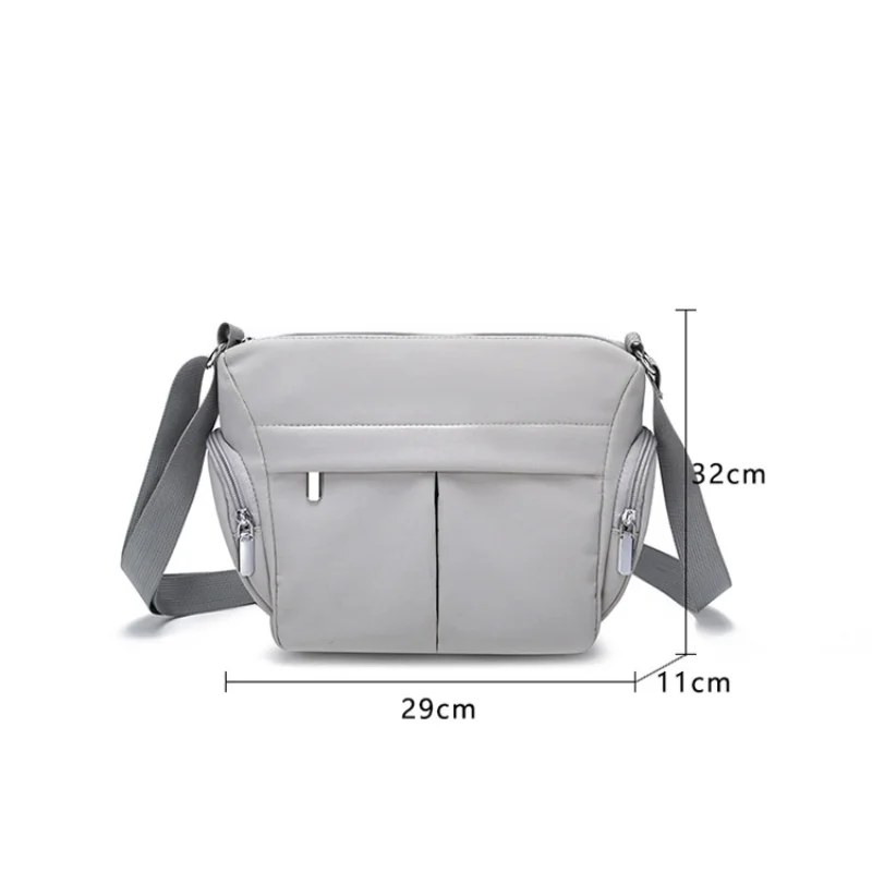 

Женская сумка через плечо из нейлона, водонепроницаемая, универсальная, для телефона, черная, с защитой от кражи