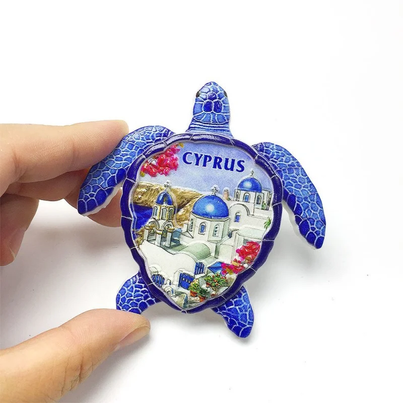 

Cyprus Cultural and Creative Tourism Souvenirs Turtle Creative Ocean Style Kitchen Decorations Magnetic Refrigerator Stickers