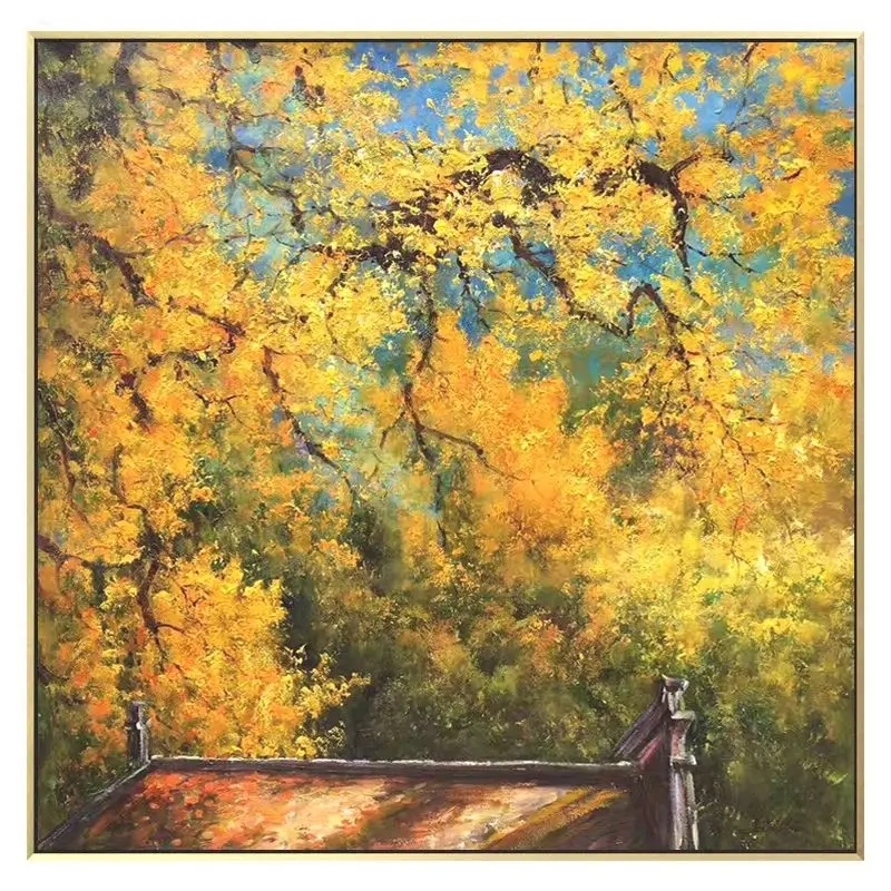 

Hand painted oil painting entrance decorative painting living room dining room sofa background wall