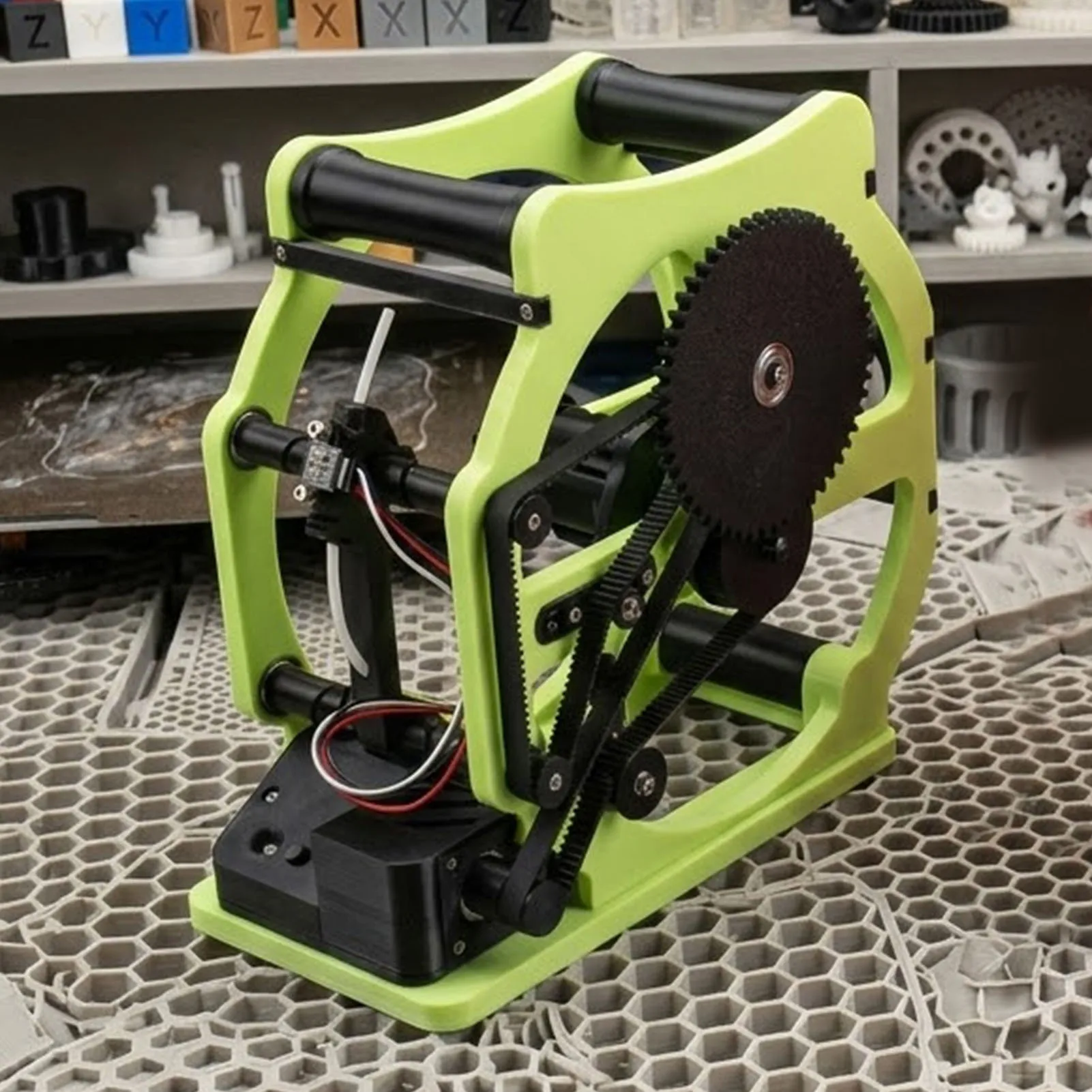 

Электрический двухслойный намотчик филамента для 3D-принтеров (PLA, PETG, ABS, TPU, нейлон), зеленый, для перемотки катушек