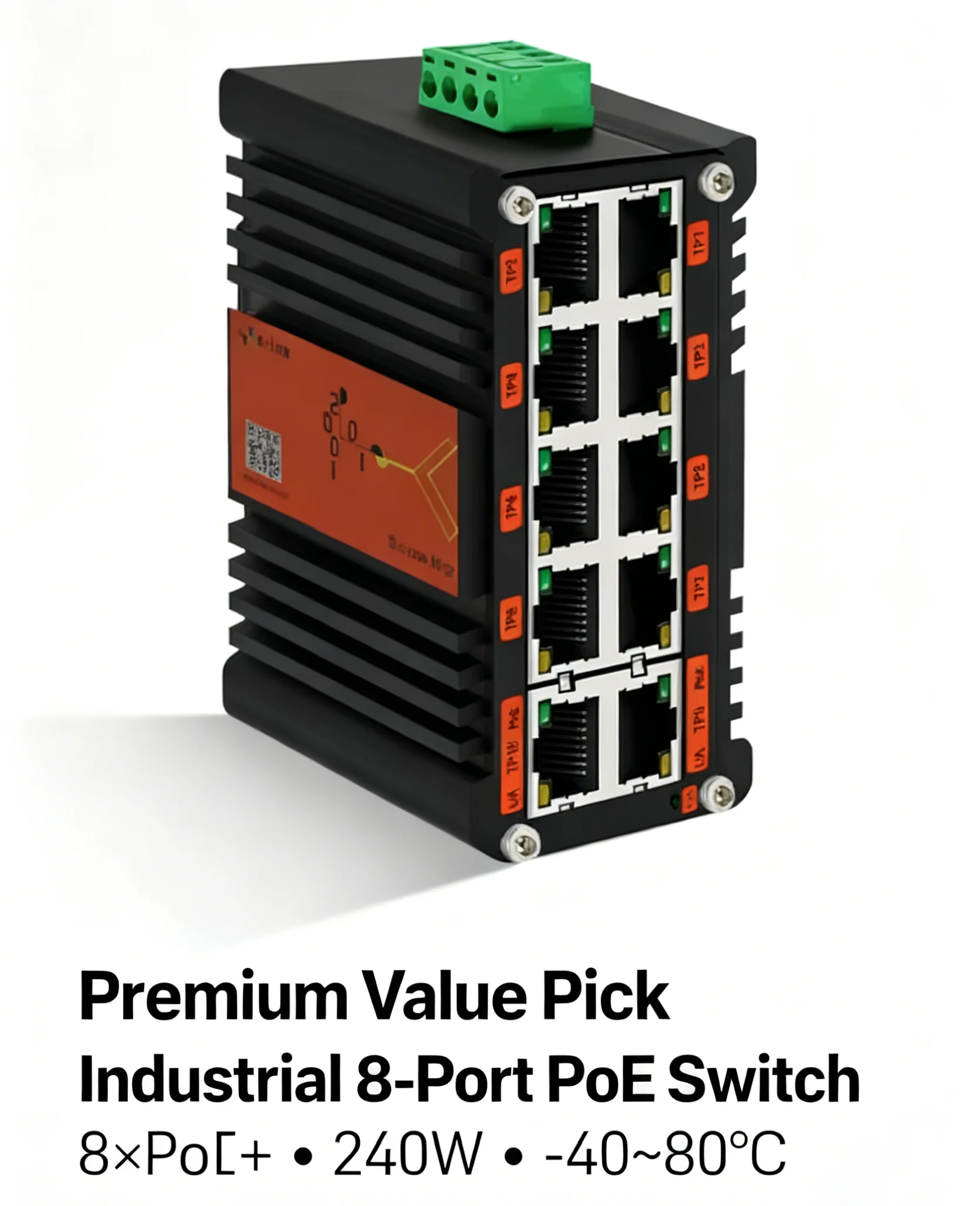 

Mini Industrial 8-Port 10/100/1000T 802.3at PoE + 2-Port 10/100/1000T Compact Ethernet Switch