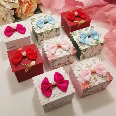 

2020 New Bow Style Wedding Party Favor Boxes Wedding Gift Box for Valentine Christmas Gift Boxes Event Party Supplies