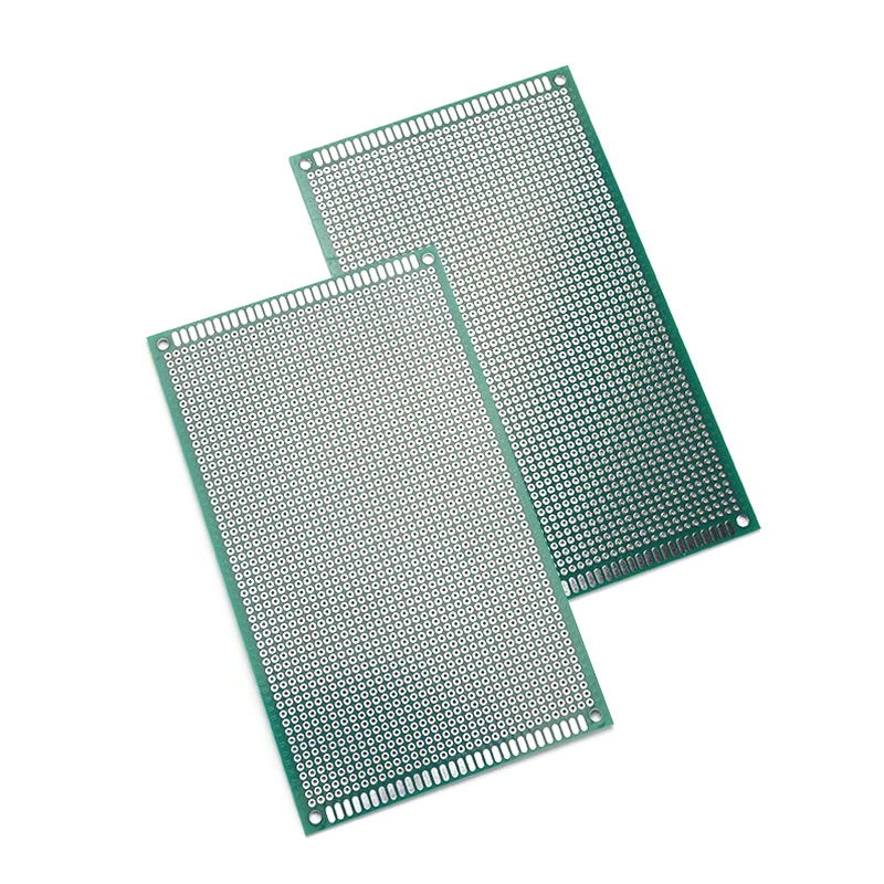 2 Stück Universelle Leiterplatte mit 2,54 mm Rastermaß, doppelseitig, für elektronische Bauteile, Größe 9x15 cm, für DIY-Projekte – Detail 2