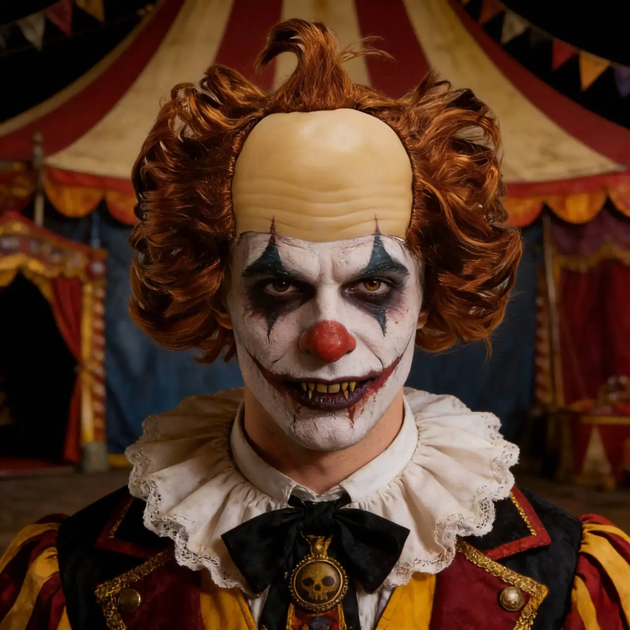 

Коричневый кудрявый парик-шапочка для лысых, забавный парик для костюма лысых персонажей на Хэллоуин, косплей и театральные представления, синтетический парик