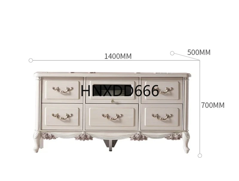 

new style French Furniture Villa Solid Wood TV Cabinet European Simple Living Room Storage Low Floor Cabinet Home
