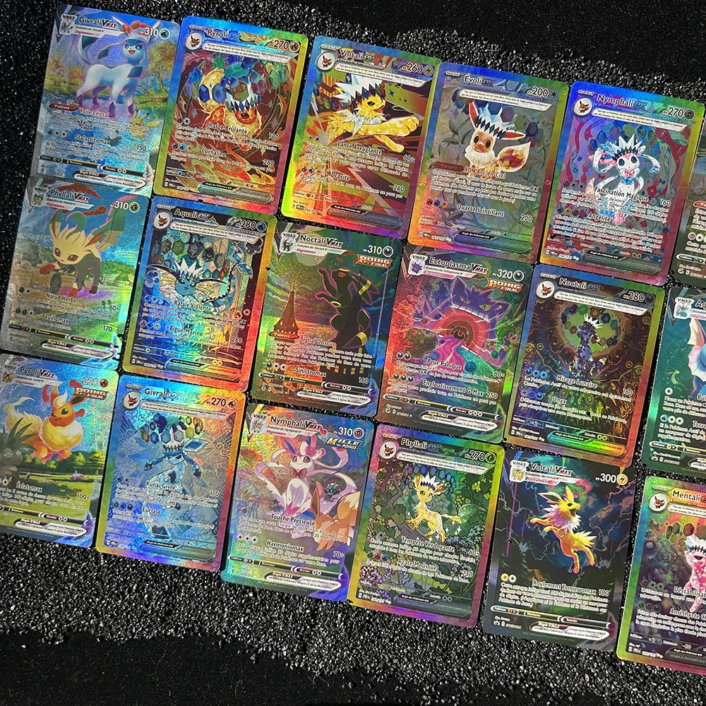 

1/18 шт. Diy PTCG коллекционные карты Umbreon Sylveon Rayquaza Gengar Zekrom самодельная карта классическая игра аниме карты подарок