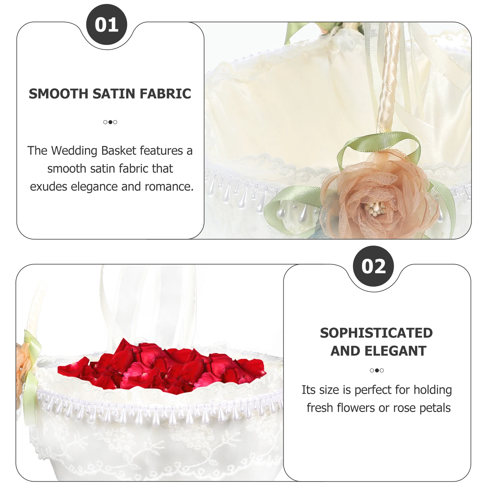 

Retro Lace Flower Girl Baskets Wedding Decor Storage Outdoor Parties Bridal Favors Gift Wedding Flower Girl Basket Basket