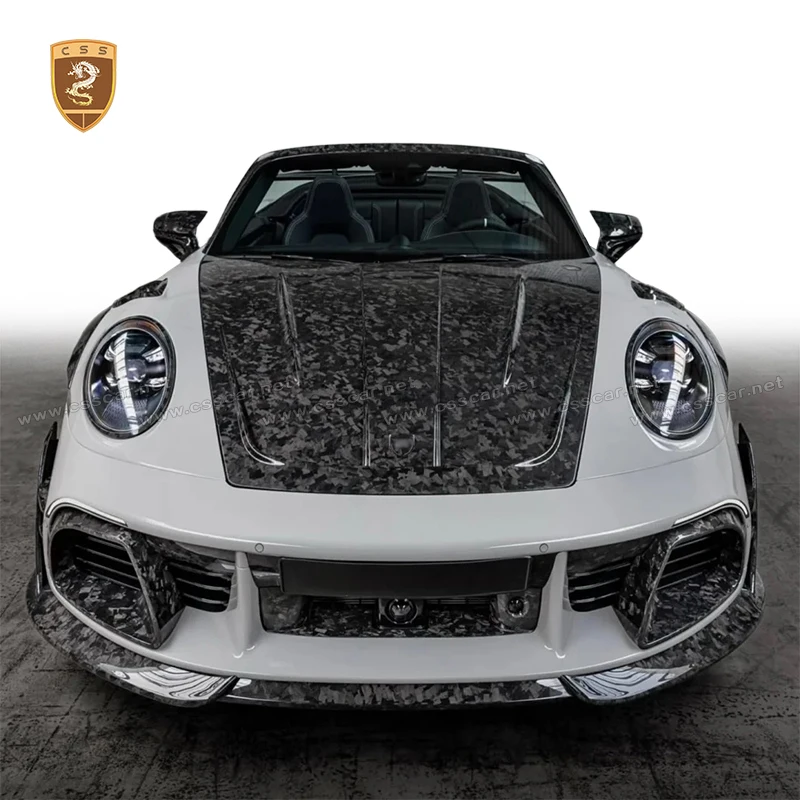 For Porsche 911/992 turbos 2019 - 2024 MSY Style Dry Carbon Fiber Wheel Fender Flare Rearview Mirror Cover Engine Hood Bodykits