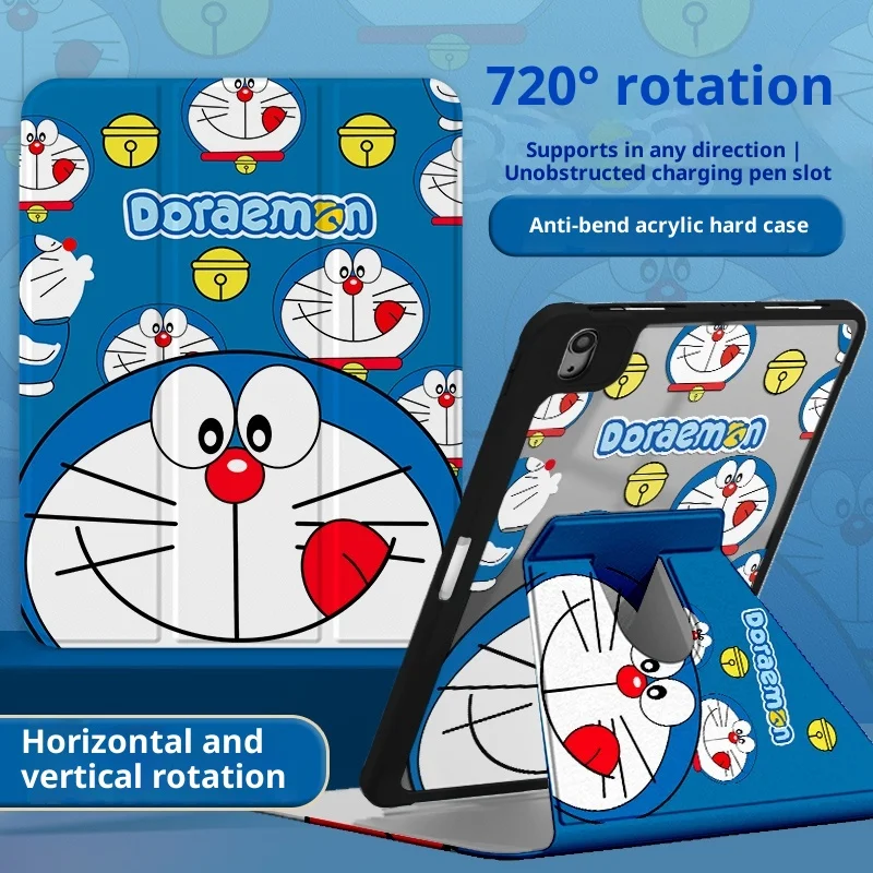 

MINISO Doraemon Чехол для iPad iPad A16 11 дюймов 10 11-го поколения Mini 6 7 Защитный чехол для iPad Air3 4 5 M2 M3 Pro 4 5 6 M4 Чехол для планшета