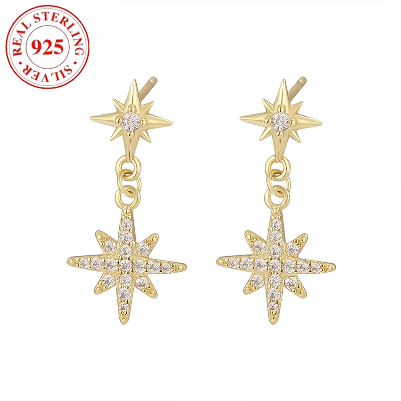 

S925 Sterling Silver Sparkling Diamond Octopus Earrings for Women Hypoallergenic Suitable for Women's Holiday Gifts