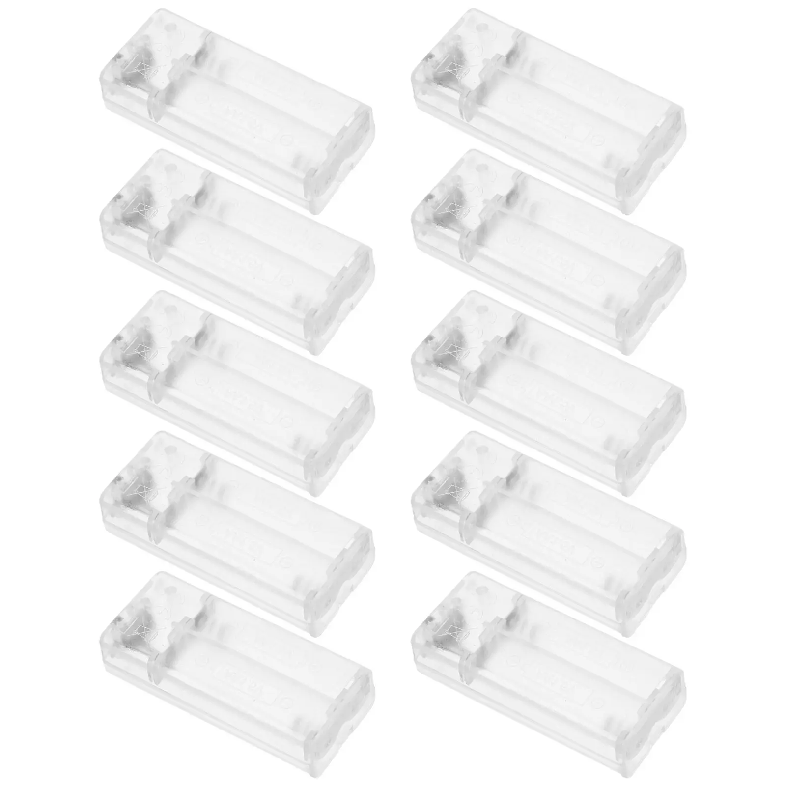 

10Pcs Transparent Aa Box for LED String Lights Replacement Plastic Holder Easy Attachment Compact Portable