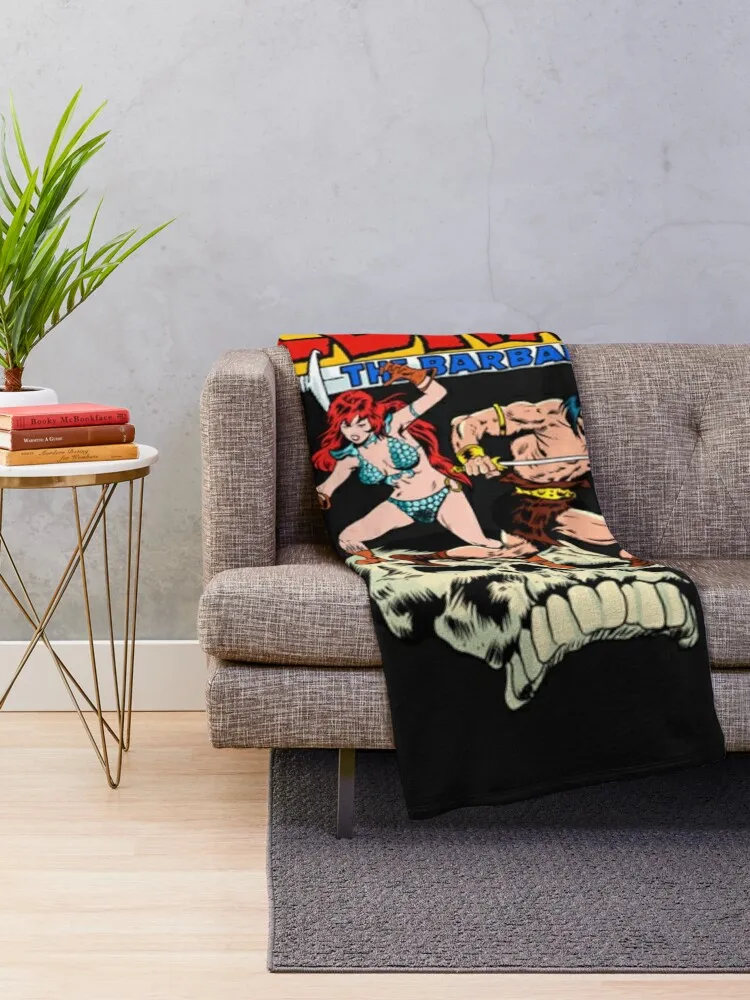 Conan The Barbarian Conan and Red Sonja Throw Blanket cosplay anime Loose Blanket