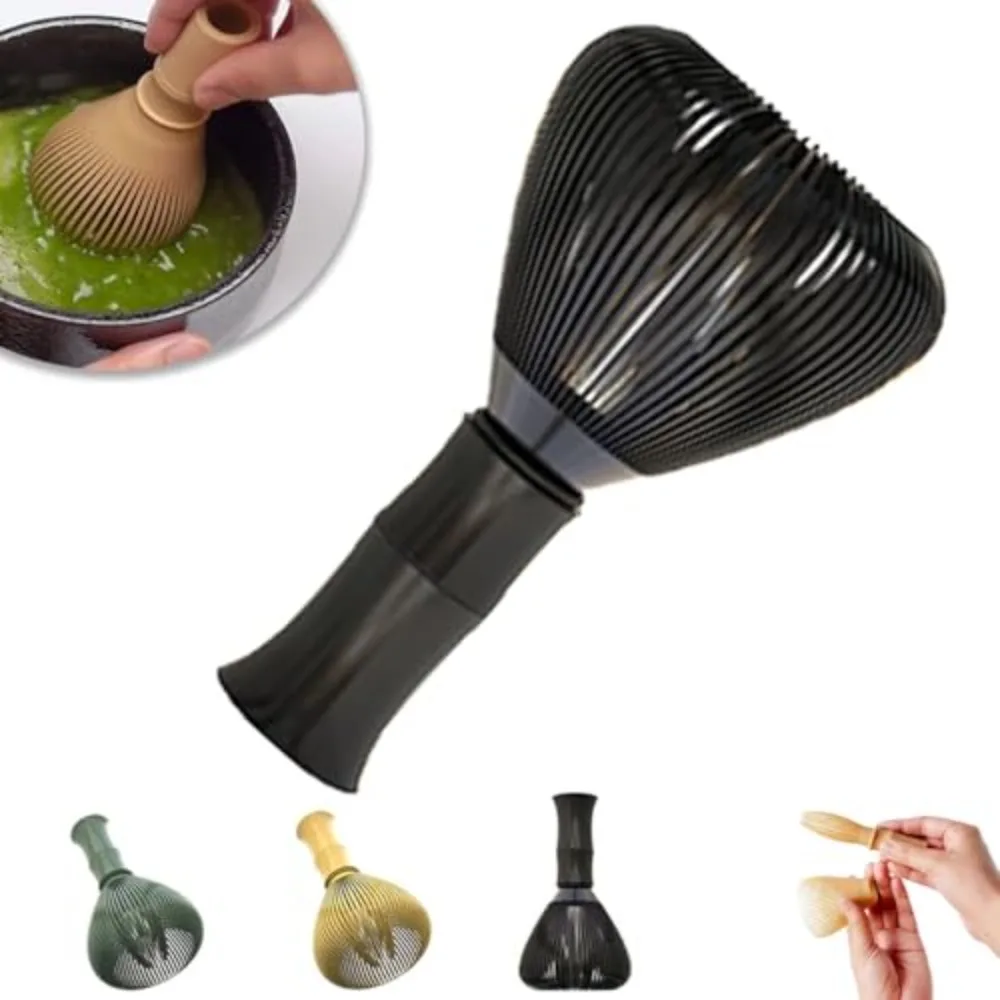 New ABS Matcha Whisk With Whisk Holder Reusable Resin Whisk Food Grade Green Tea Powder Whisk