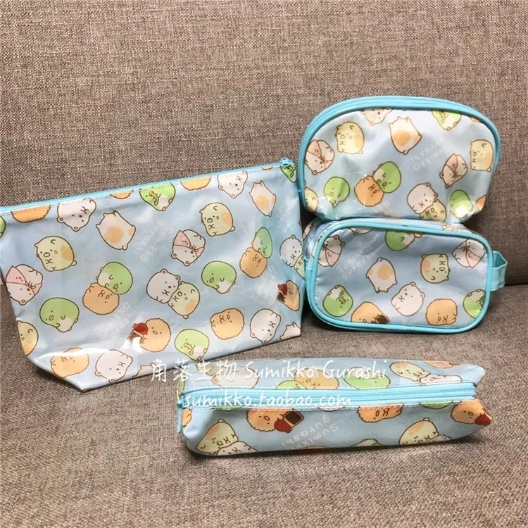 New Sumikko gurashi Girls PVC Make up Cosmetic Bags Children Pencil Bags Case For Women