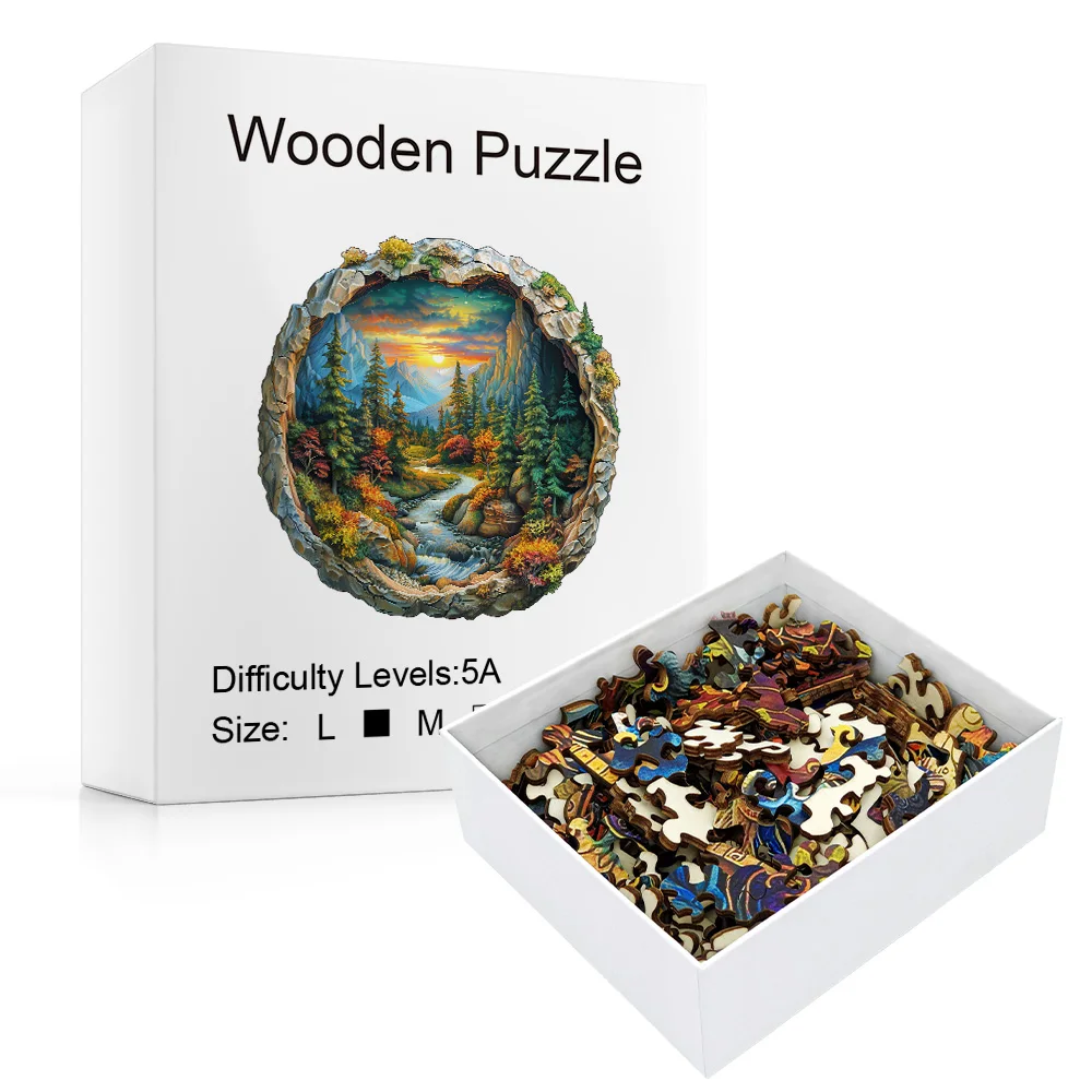 Forest wooden puzzles, alien puzzle toys, unique party game gifts, irregular animal shaped wooden puzzles, decorative art painti