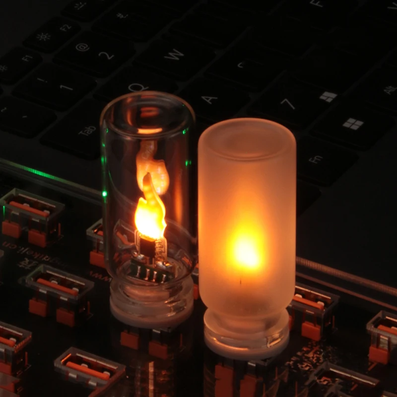 

1 шт. 5 В светодиодная лампа с имитацией пламени USB-свеча Мини-ночник Фестиваль Автомобильный внешний аккумулятор Портативная декоративная лампочка