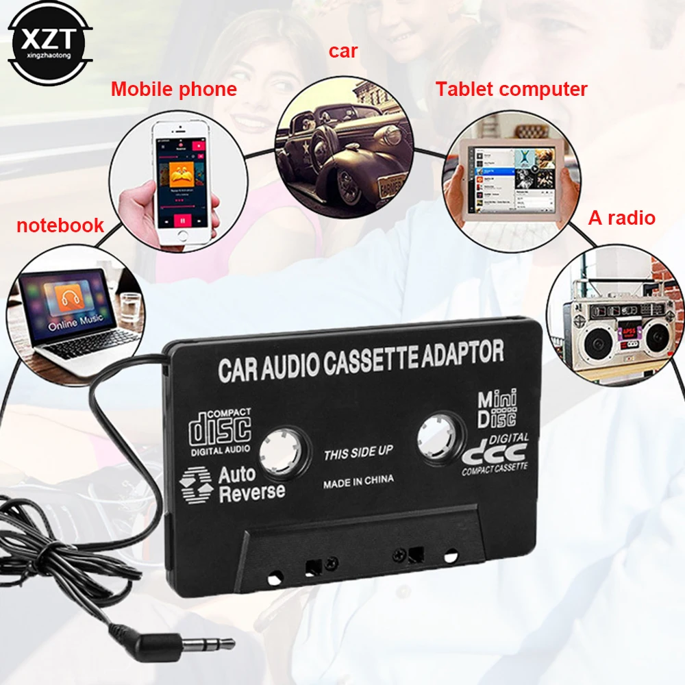 Lecteur de cassette à réduction de bruit intelligent pour voiture, lecteur MP3, convertisseur de musique pour iPhone, câble AUX, lecteur CD, prise