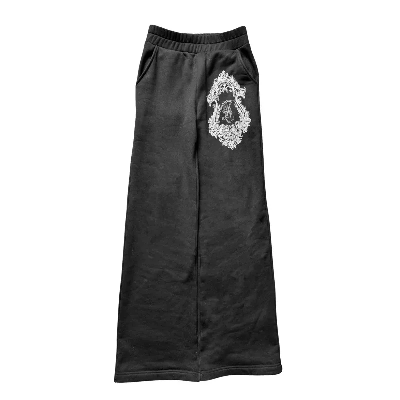

Y2k Clothes Straight Elastic Waist Pant Dark Retro Punk Print Pattern Sweatpants Mens Kppo High Street Outfit Vintage Streetwear