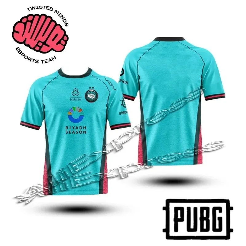 

2025 Twisted Minds Unisex Jersey Breathable PUBG Match T-shirt Oversized Street Wear for pro Gamers And Fans