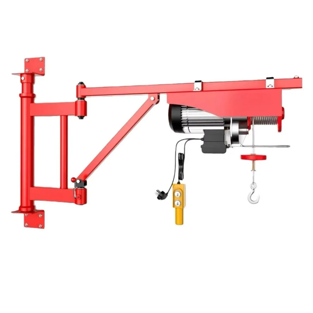 Household Folding Arm Crane Thickened Bracket Rotatable Wall Mounted Window Mini Crane for Home Lifting Hoisting
