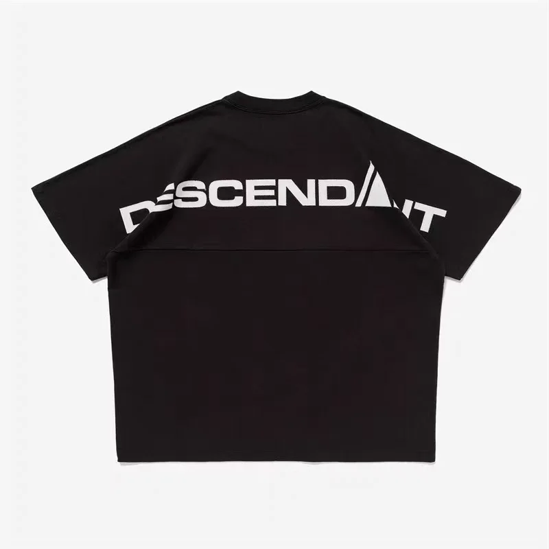 

DESCENDANT Bat Sleeve Back Patch Loose Men's Short Sleeved T-shirt 25SS Summer Casual Tees