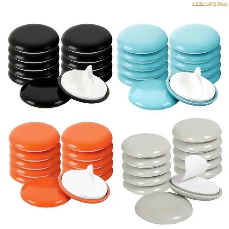 K1AE 25mm Thick Furniture Pad Auto Adhesive Not Slip Protectors Upgrades 12pcs for Hard Floor Defense & Quiet Gliding