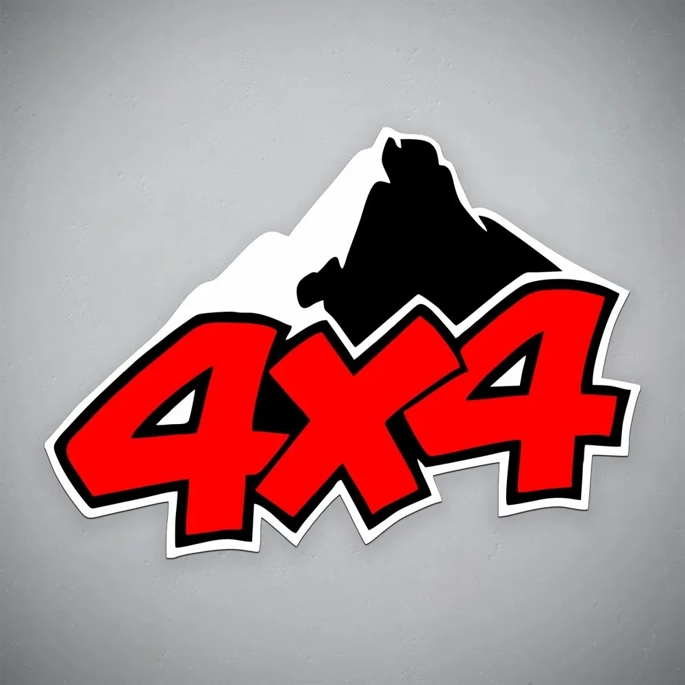 

Car sticker "4X4 Mountains" Scratch Exterior Pan Dulce Fun Car Truck Laptop Water Bottle Stickers
