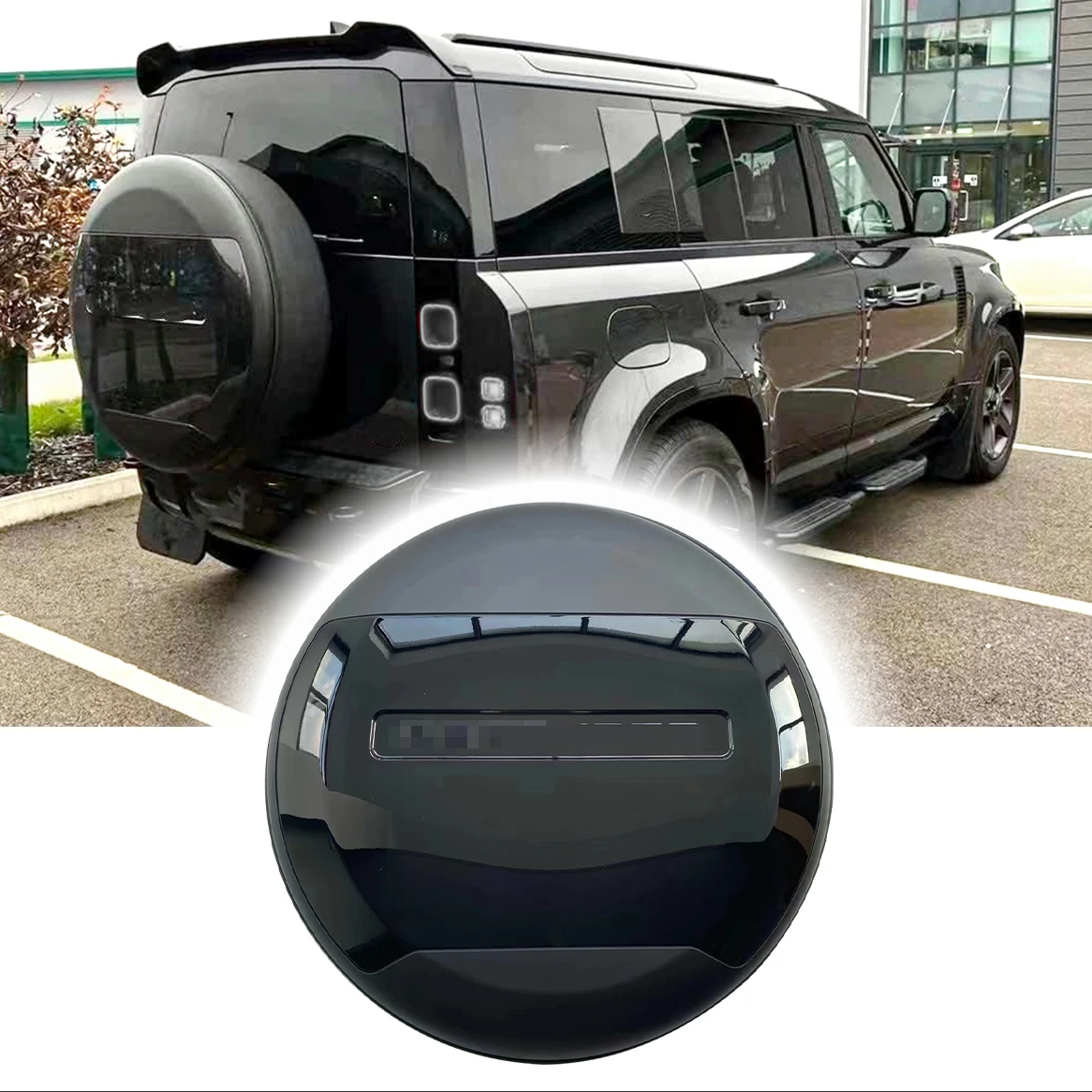 

Santorini Black Spare Tire Wheel Cover Accessories for Defender 110 90 130 2020-2025