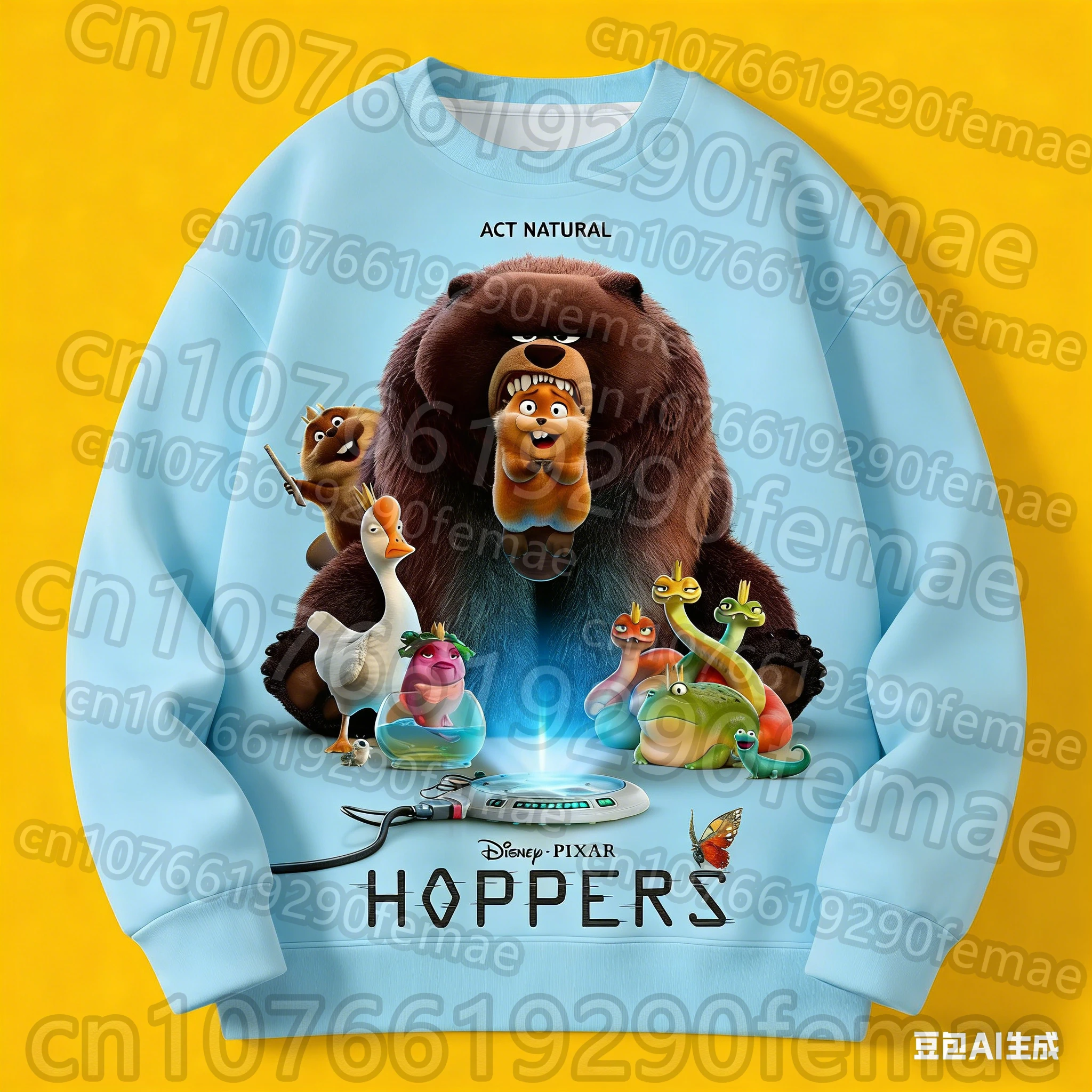 

Новинка Весна 2026: Детский свитшот Hoppers Anime, пуловер с круглым вырезом для малышей (мальчиков и девочек), в корейском стиле KPOP