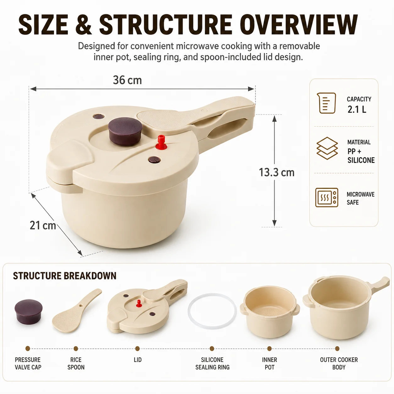 2.3L Multipurpose Microwave Pr - Instant Pot Pressure Cooker ulasan dan harga