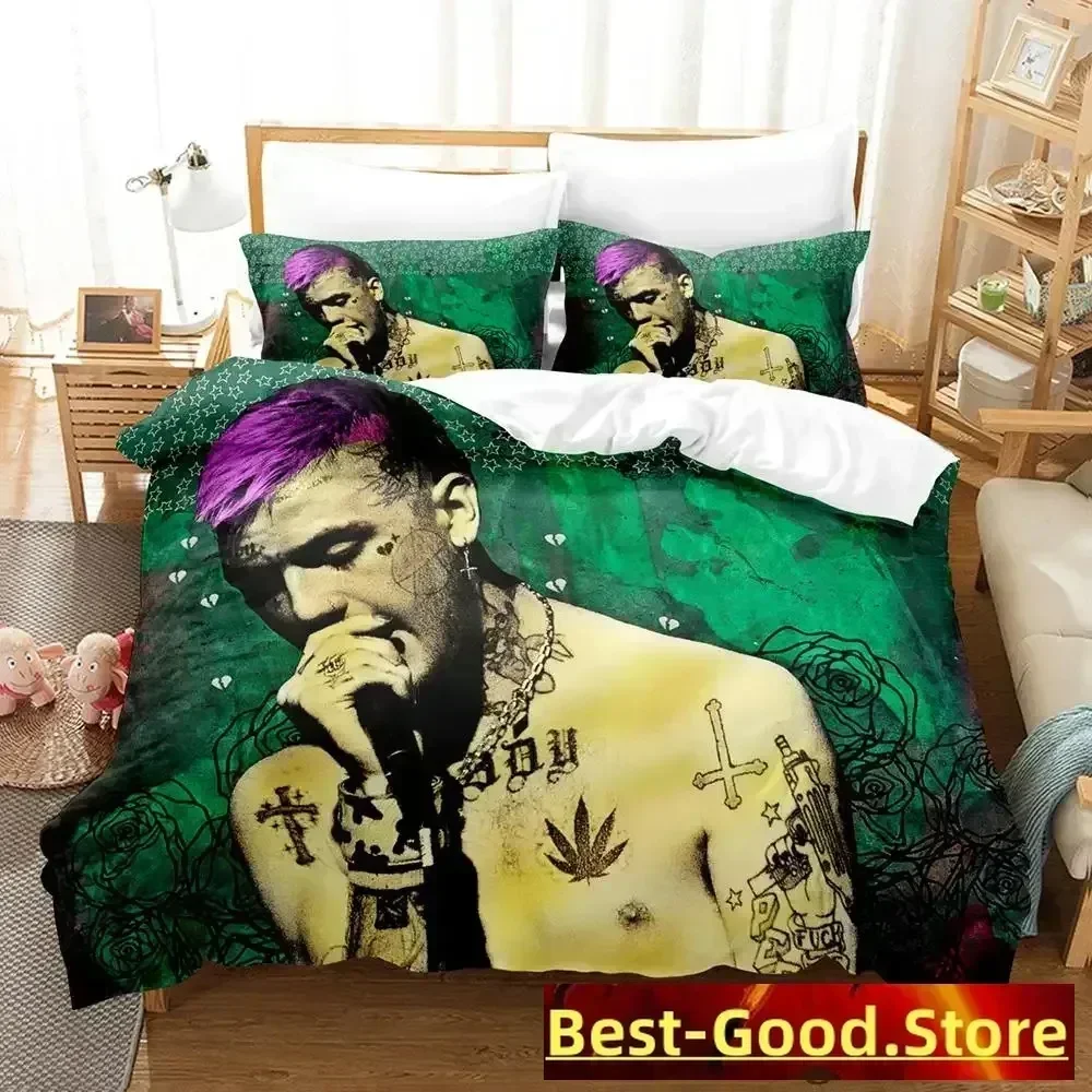 Popular Lil Peep Bedding Set Single Twin Full Queen King Size Bed Set Adult Kid Bedroom Duvetcover Sets Anime parure de lit Bed