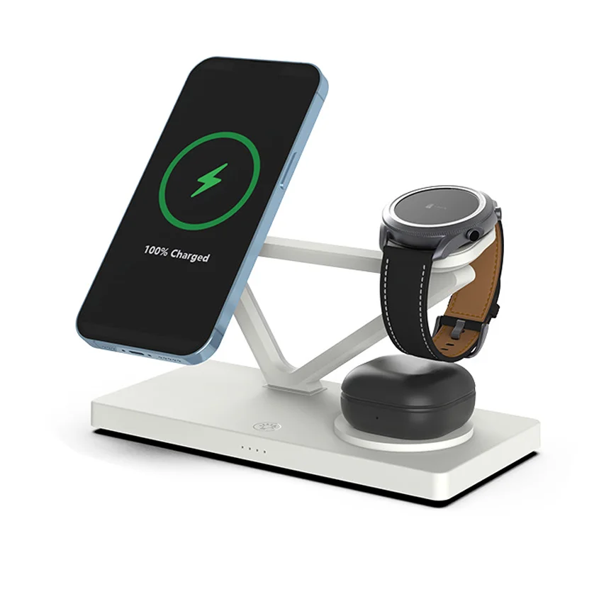 

3 in 1 Wireless Charger Stand For Samsung Galaxy Watch Ultra 8 7 6 5 4 3 Active 2/1 Buds Fast Charging Dock Station For iPhone17