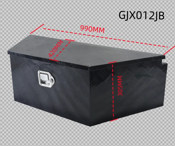 Werkzeugkasten SCHWARZ 39"X16.5"X12" (990*420*305mm) Aluminium-Anhängerkupplungs-Werkzeugkasten für Pickup-Ladeflächen
