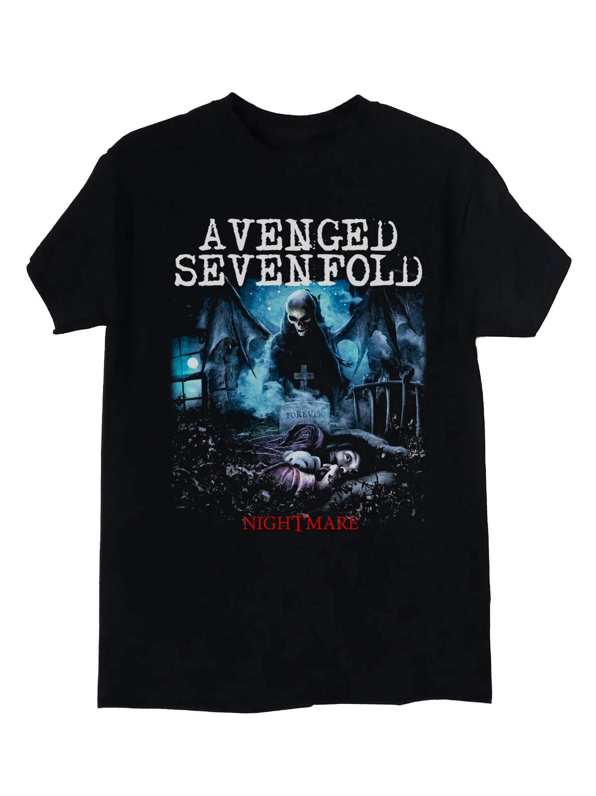 Avenged Sevenfold Nightmare Black T Shirt Vintage Cotton long or short sleeves