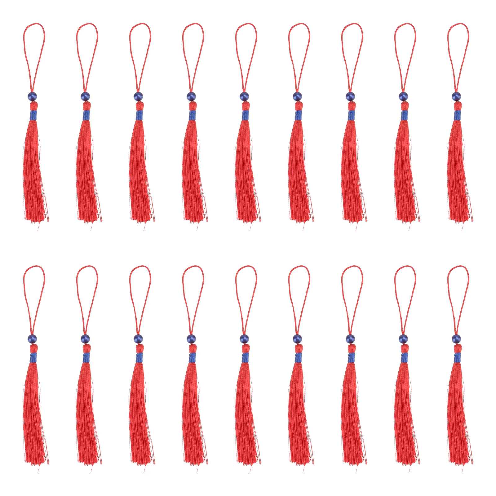 

100Pcs Diy Tassels Gift Box Decoration Material Red Polyester Tassel Pendant Jewelry Making Accessories Craft Supply