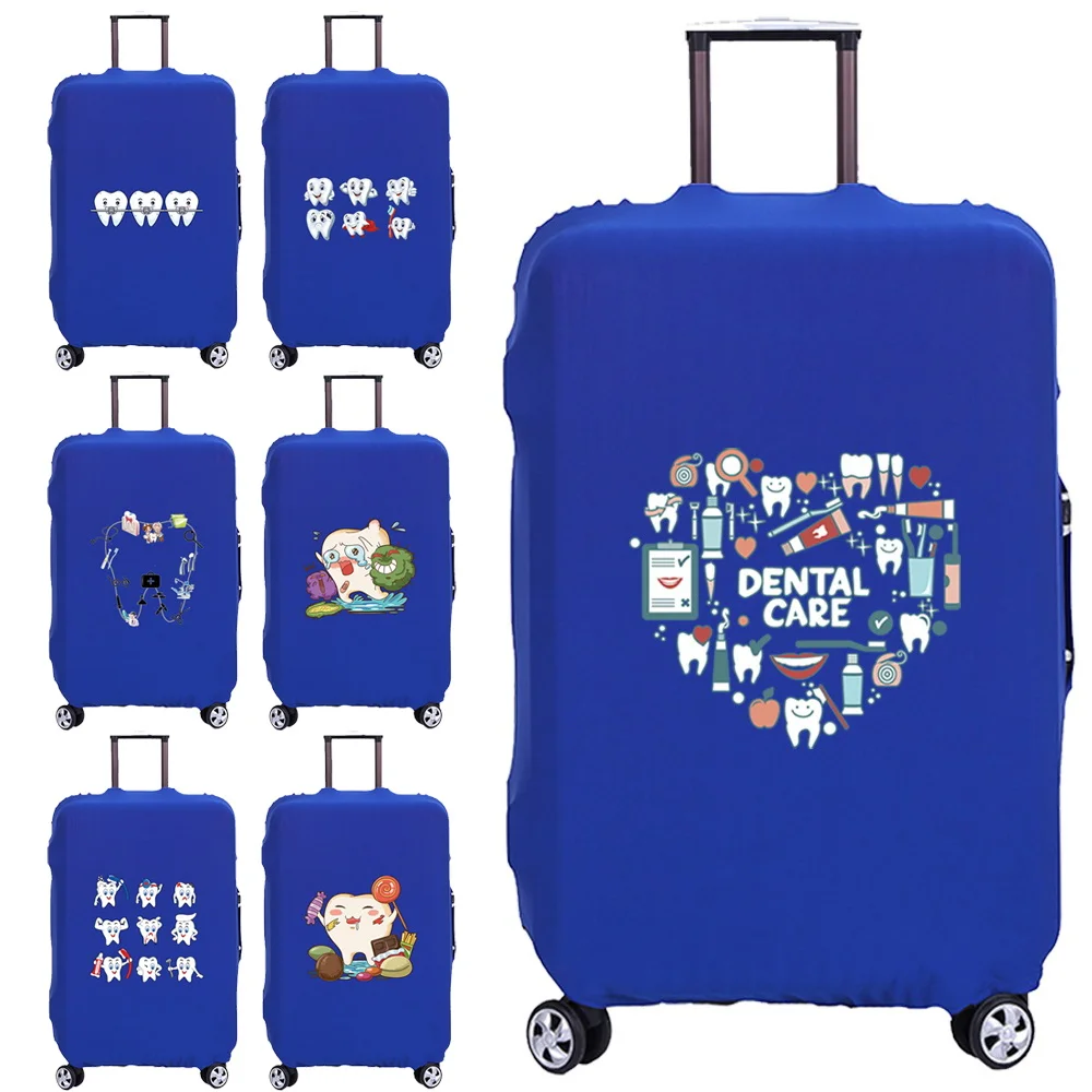 

Elasticity Travel Luggage Cover Teeth Print for 18-32 Inch Traveling Essentials Accessories Trolley Protective Suitcase Case