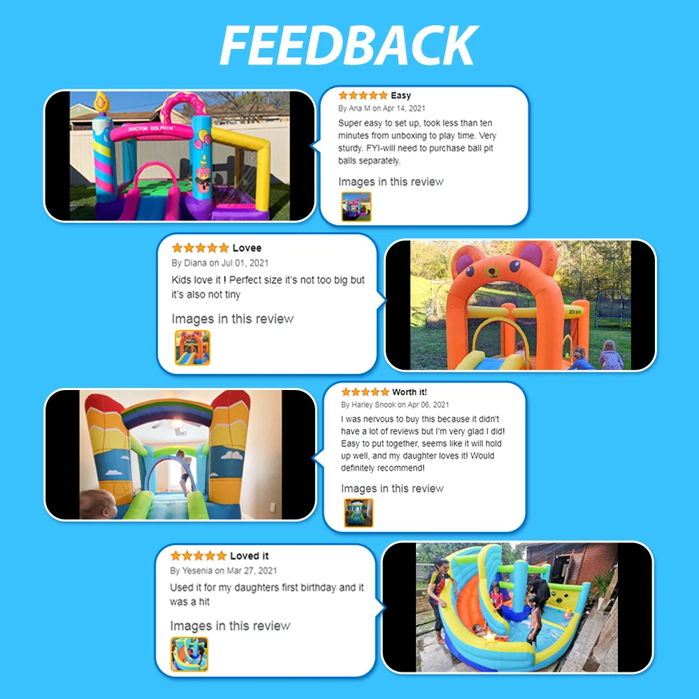 En Stock, trampolín inflable de castillo saltador para uso doméstico con combinación de casa de rebote deslizante para niños