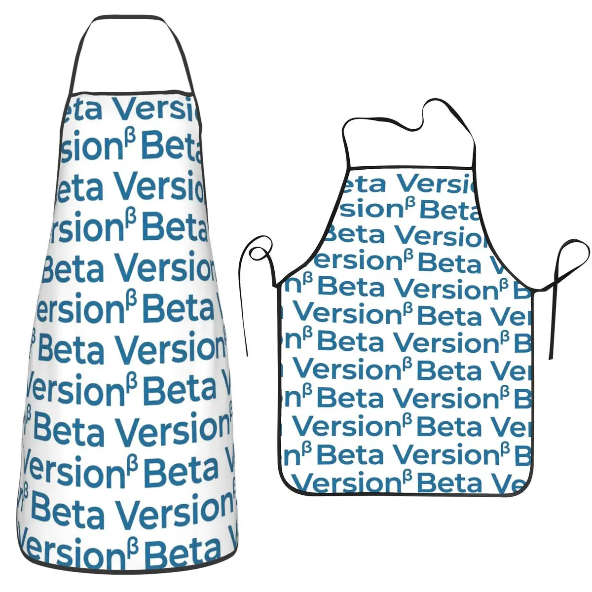 Beta Version Funny Geek Programmer Greek Letter Design Aprons Chef Cooking Tablier Sleeveless Bib Kitchen Cleaning Pinafore