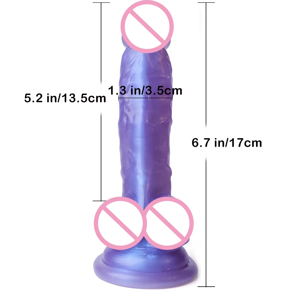 6.7 inch Realistic Penis for Beginners Small Jelly Dildo with Suction Cup Sex Toys for Women Lifelike Dong for Vaginal Anal Sex