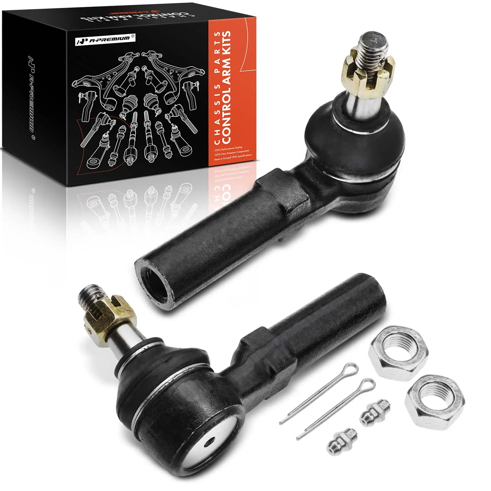 A-Premium 2x Front Outer Tie Rod End for Chevrolet Corvette 1997-2013 Cadillac XLR 2004-2009