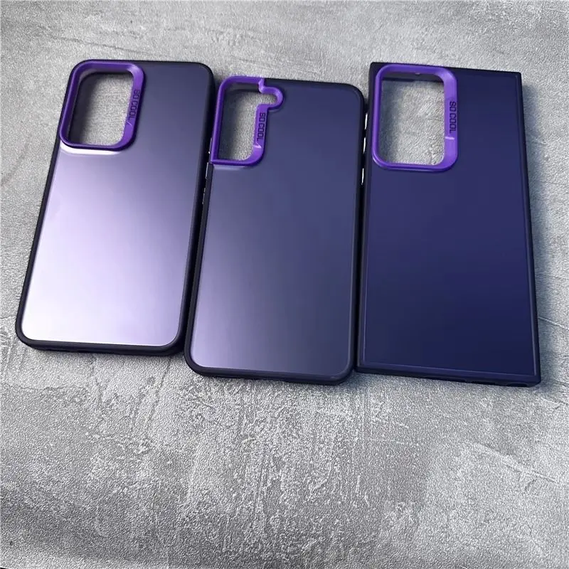 For Samsung Note 20 Ultra Case Galaxy Note20 S20 S21 S22 S23 S24 Plus s21 fe Phone Cover Luxury Metallic Aurora Skin Matte Cover