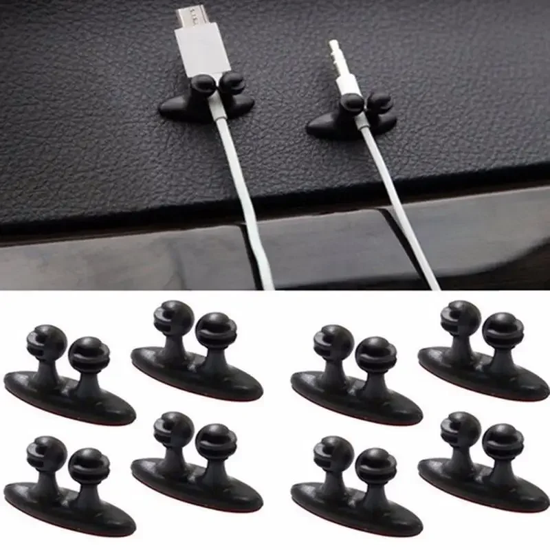 8pcs Classical Car Charger Line Clasp Clamp Headphone/USB Cable  Clip  toyota chr accessories