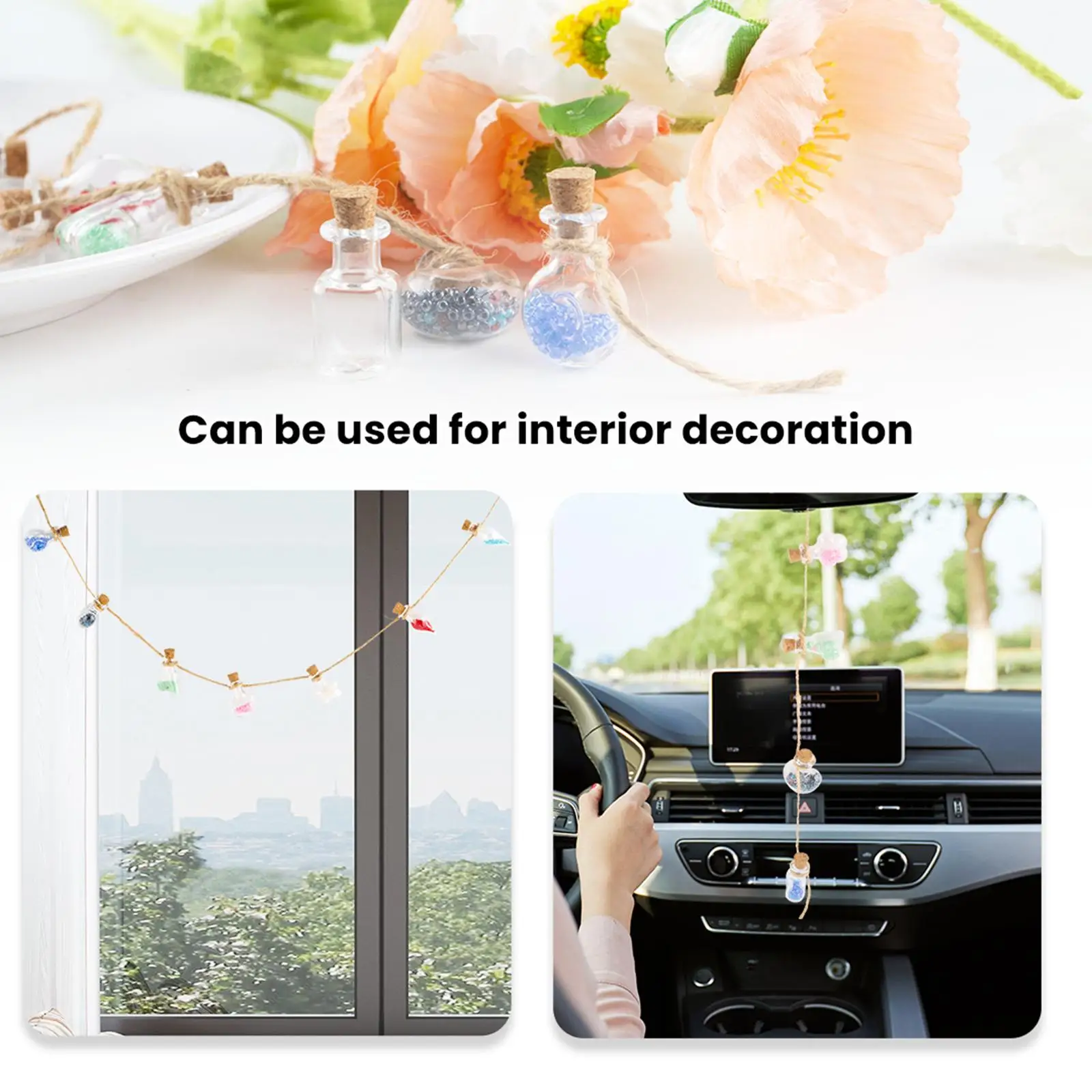 Mini Glass Containers with Cork Stopper Tiny Decorative Jars for Crafts Home Party Wedding Use