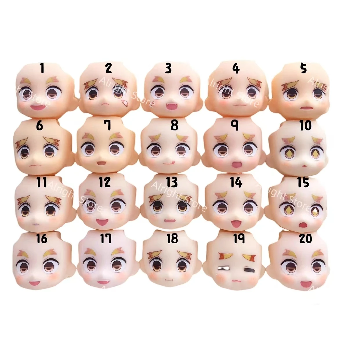 Anime OB11 Faceplate Water Sticker  Handmade Customized  1/12 BJD Smile Face  Cute Doll Accessory Mascot Costume