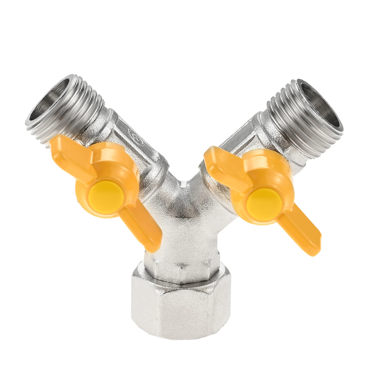 3-way Switching Valve Faucet Connector G1/2 Water Distributor W/Shut-off Valve Tap Splitter for Washing Machine Home Garden Hose